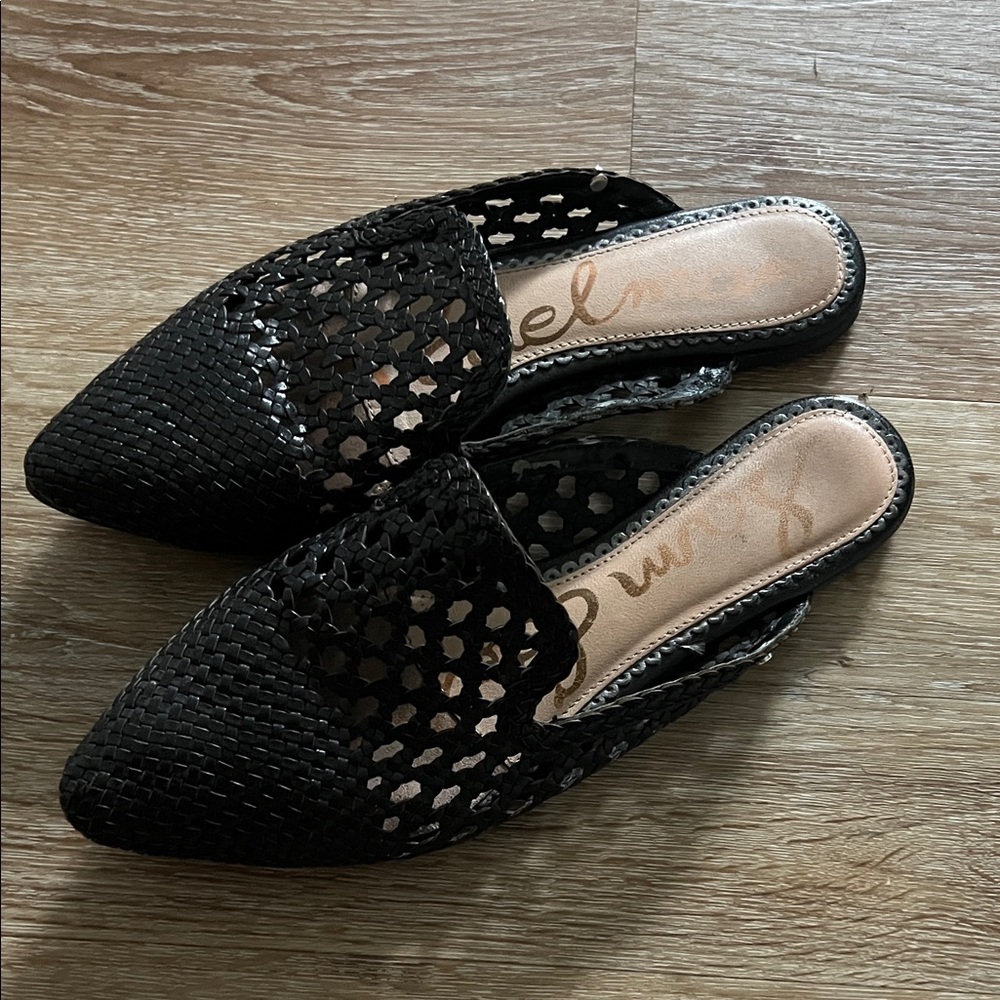 Sam Edelman Black Woven Women's Mules flats size 7
